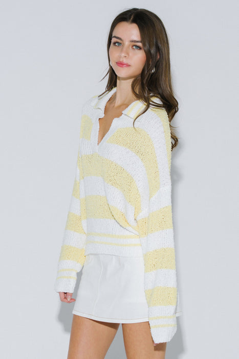 Sunny Yellow Stripe Sweater
