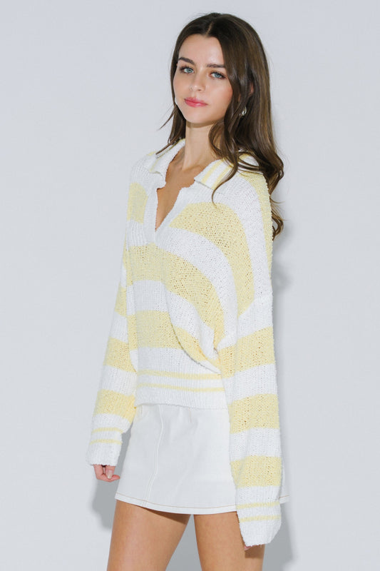 Sunny Yellow Stripe Sweater