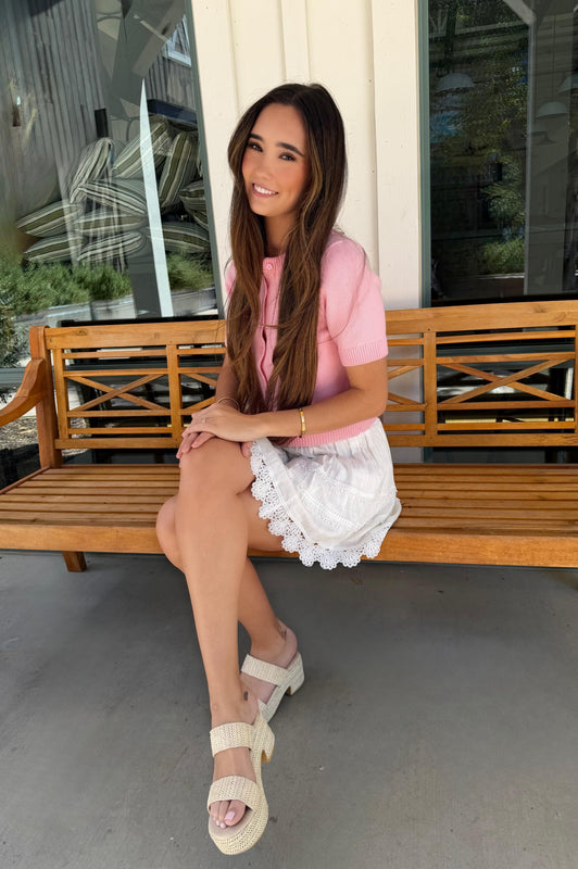 Brunch Knit Top Pink