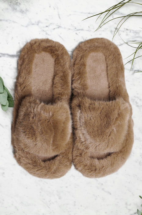 Fuzziness Fuzzy Slippers Brown