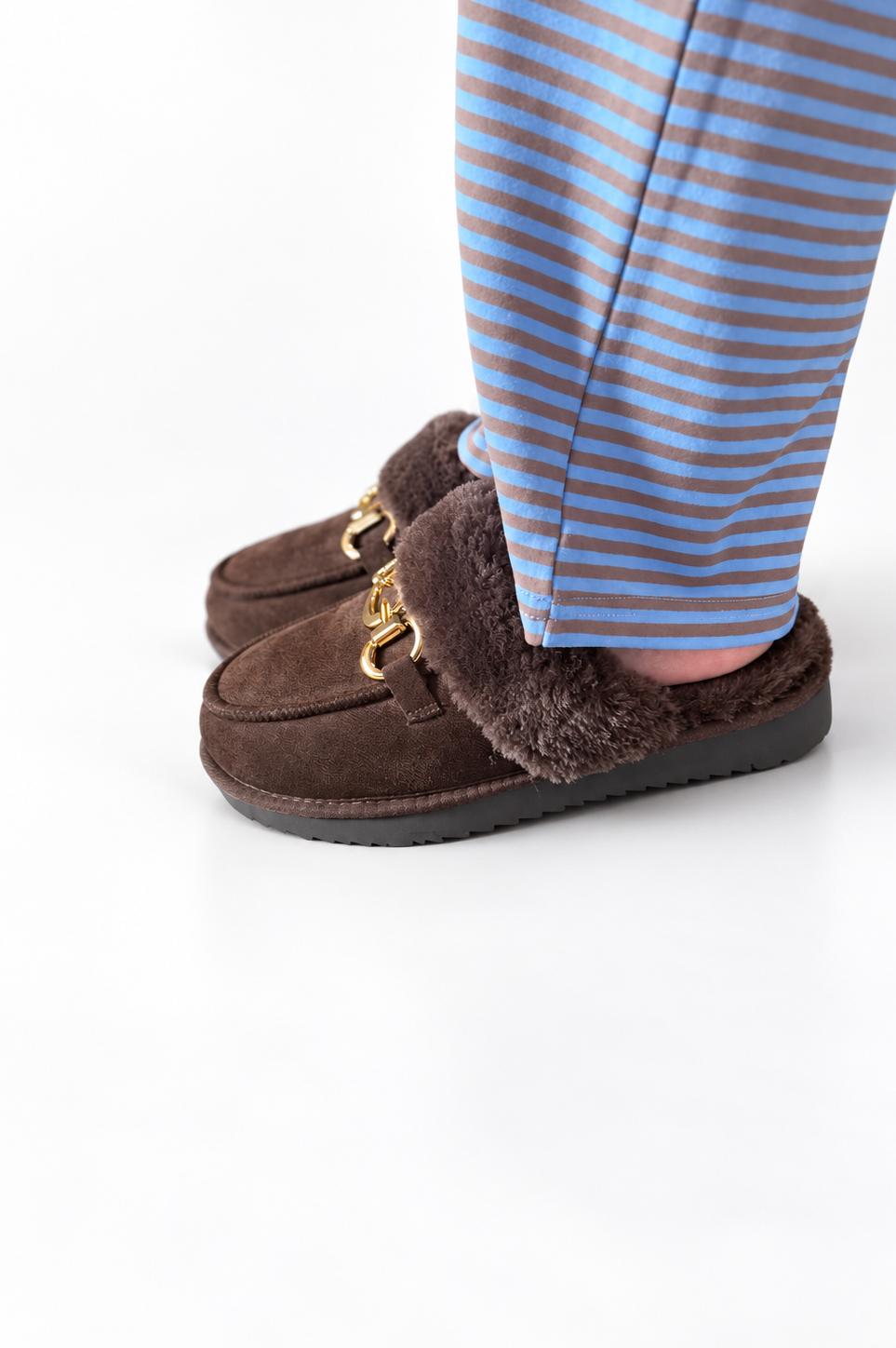 Chocolate Suede Mule