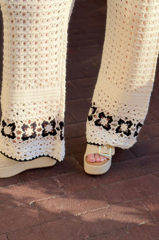 Crochet Floral Pants