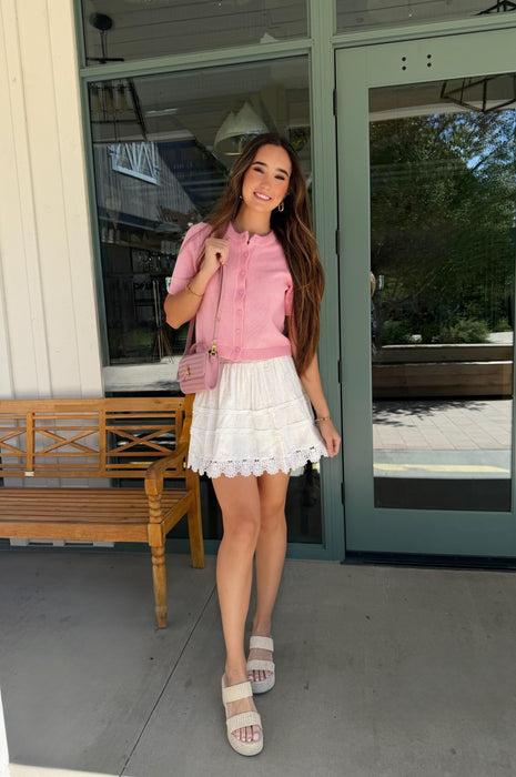 Brunch Knit Top Pink