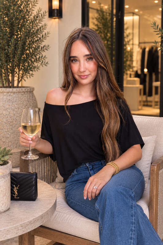 Black Crop Blouse