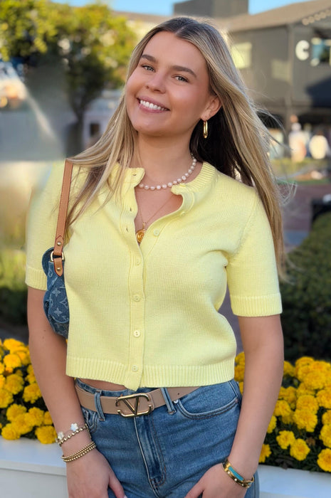 Brunch Knit Top Yellow