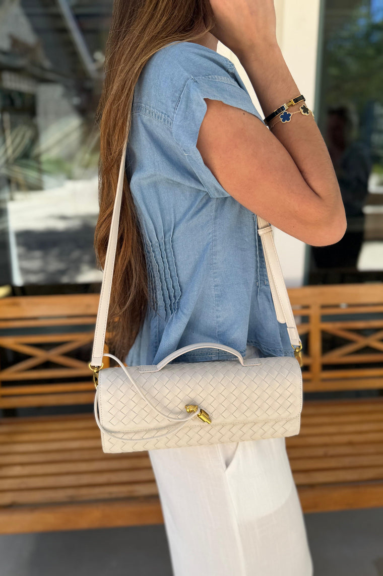 Alice Clutch Bag Off White