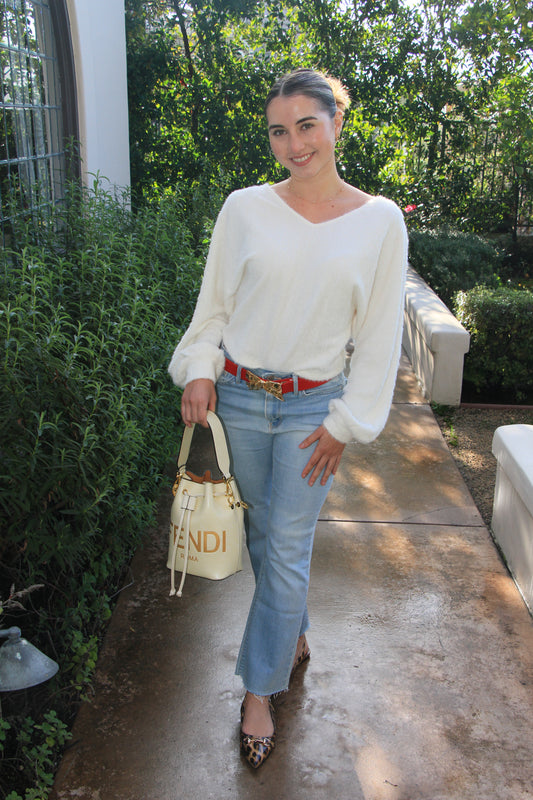 Lacey’s Slouchy Feather Top