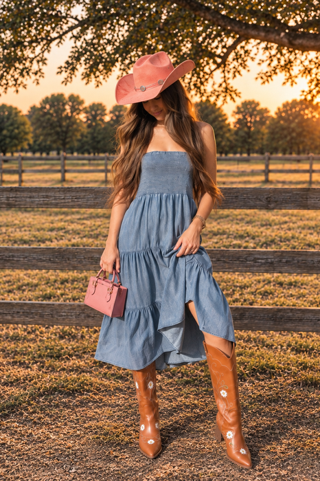 Denim Tube Dress