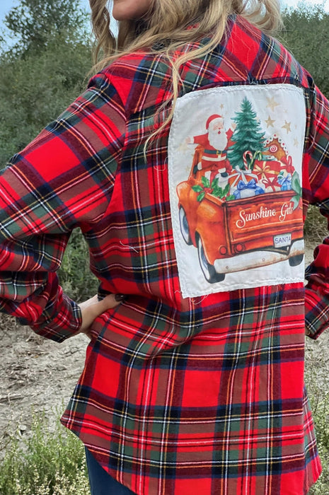 Santa Red/Green Plaid Flannel