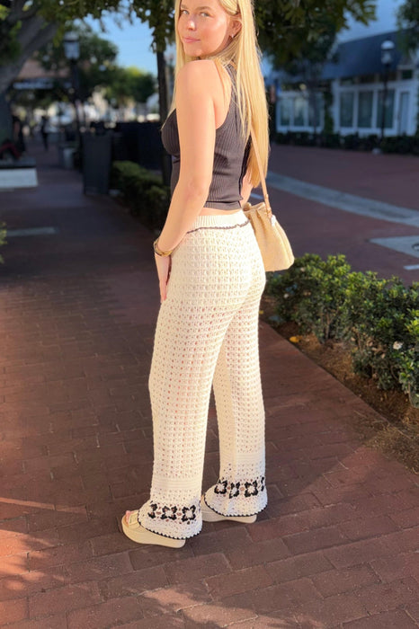 Crochet Floral Pants
