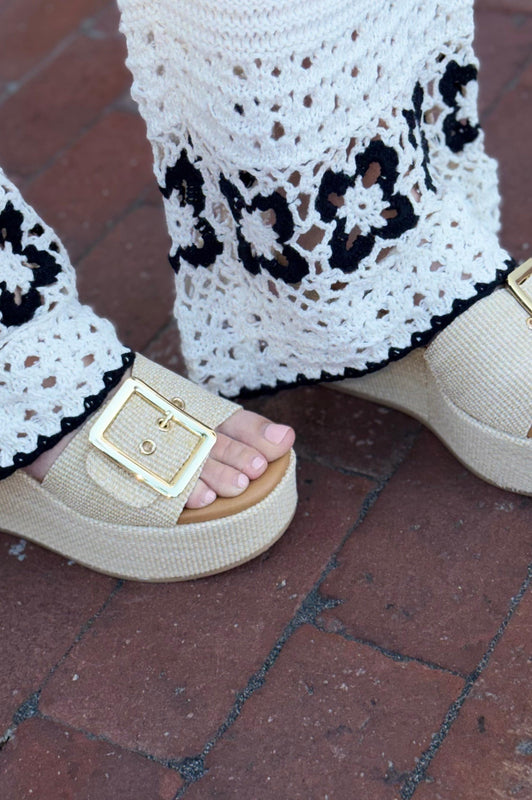 Crochet Floral Pants