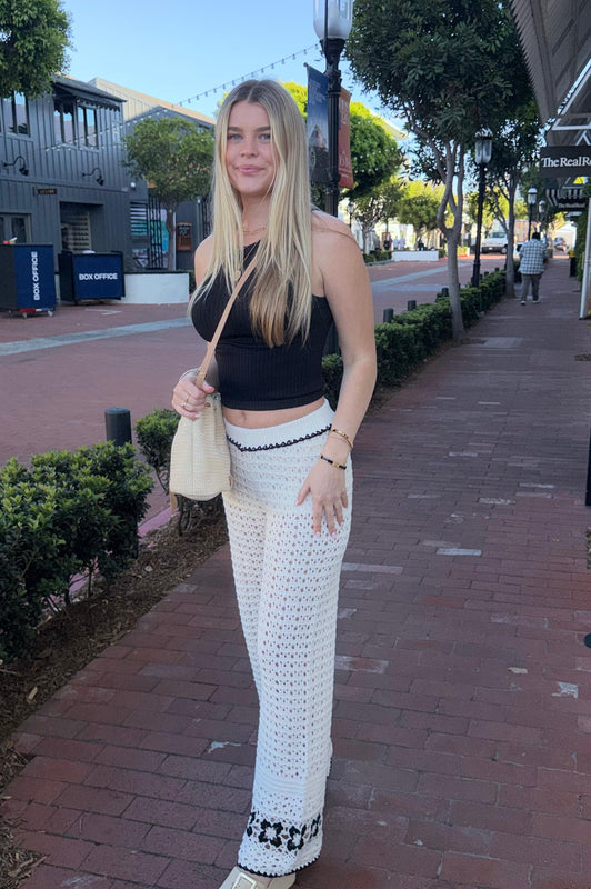 Crochet Floral Pants
