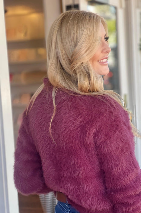 Rosette Sweater Burgundy