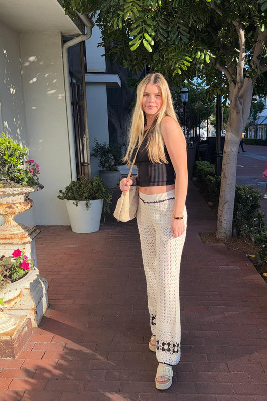 Crochet Floral Pants