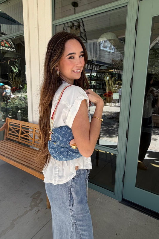 Pin Tuck Waist White Blouse