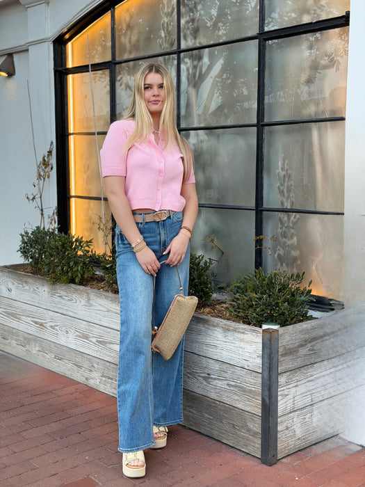 Brunch Knit Top Pink