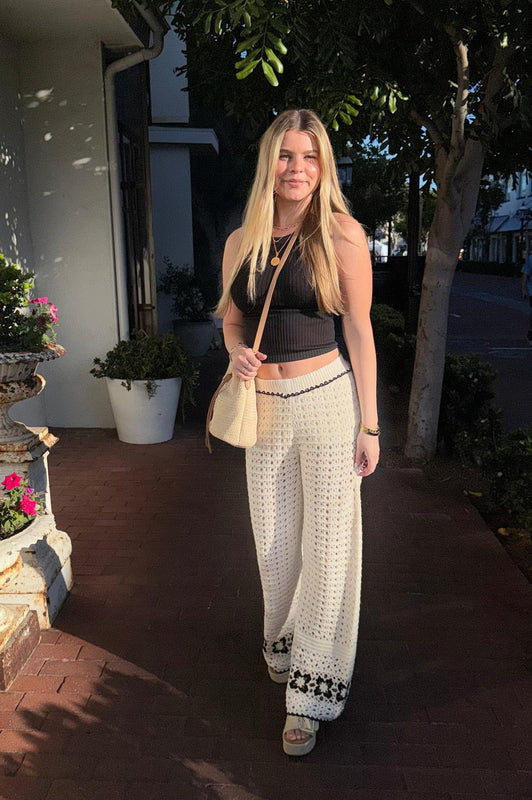 Crochet Floral Pants