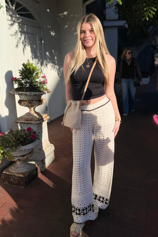 Crochet Floral Pants