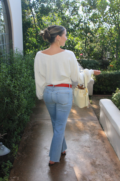 Lacey’s Slouchy Feather Top