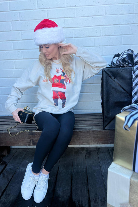 Bougee Champagne Santa Red GG Beige