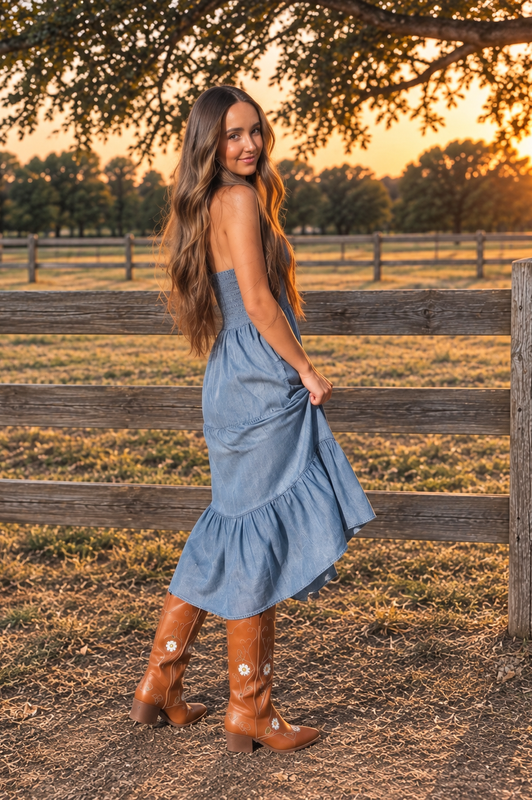 Denim Tube Dress