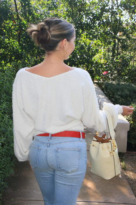 Lacey’s Slouchy Feather Top
