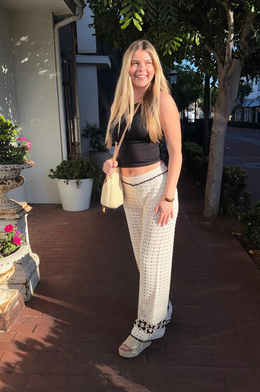 Crochet Floral Pants