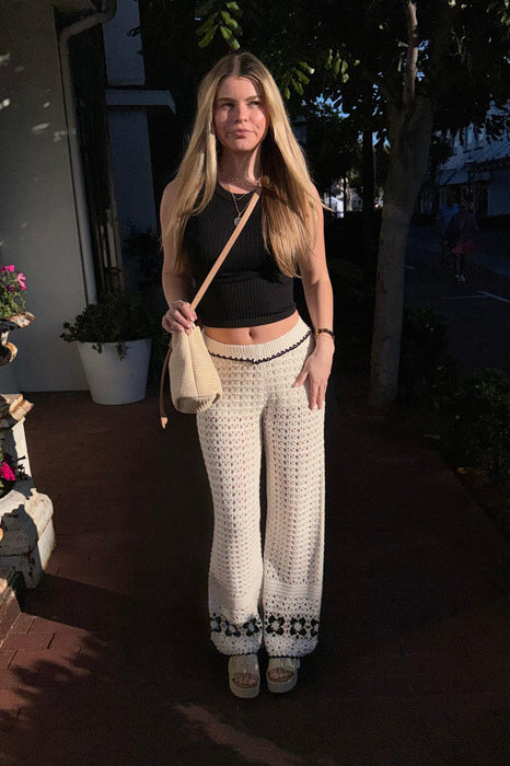 Crochet Floral Pants