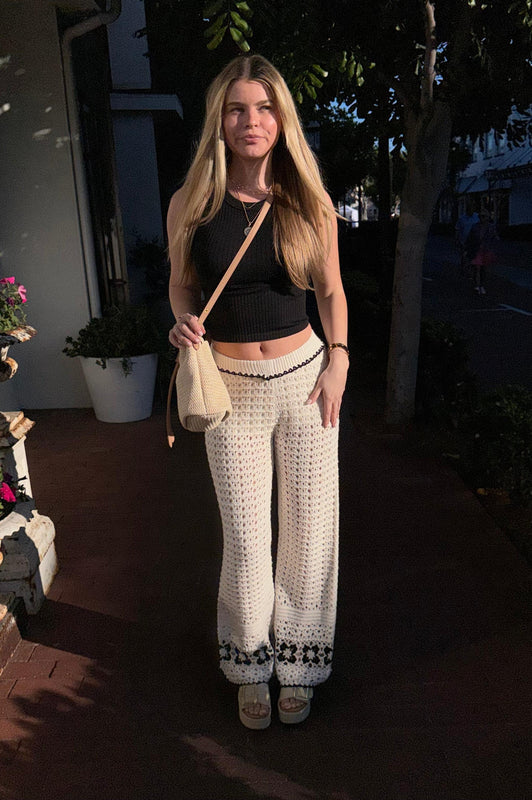 Crochet Floral Pants