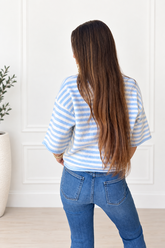 Bayside Babe Striped Cardigan
