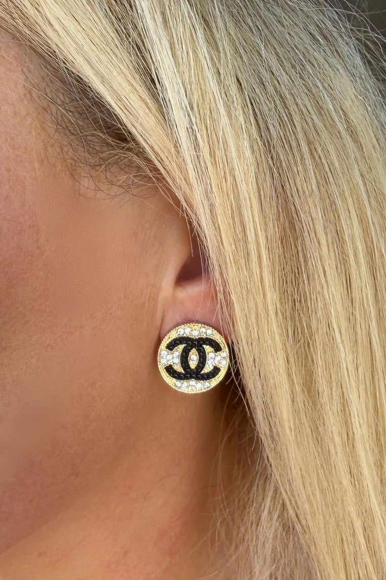 CC Earrings Black Diamond