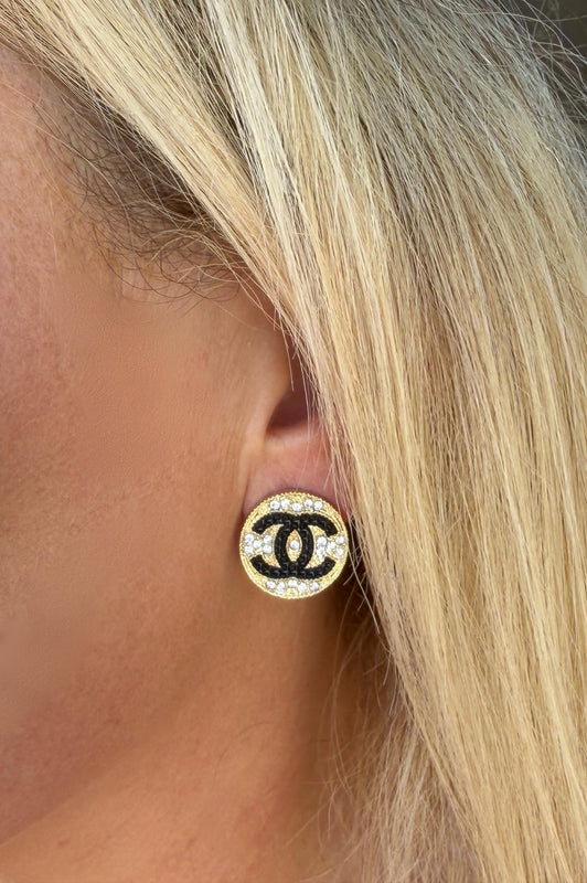 CC Earrings Black Diamond