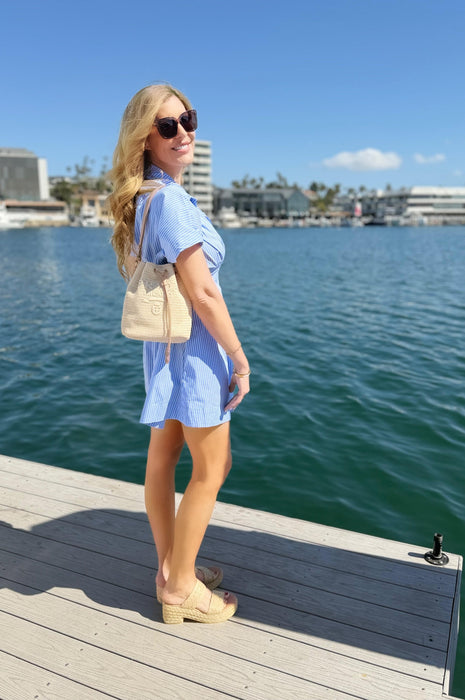 Yacht Time Blue Striped Dress