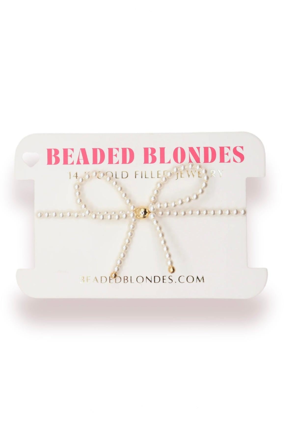 Pearl Bow Bead Bracelet