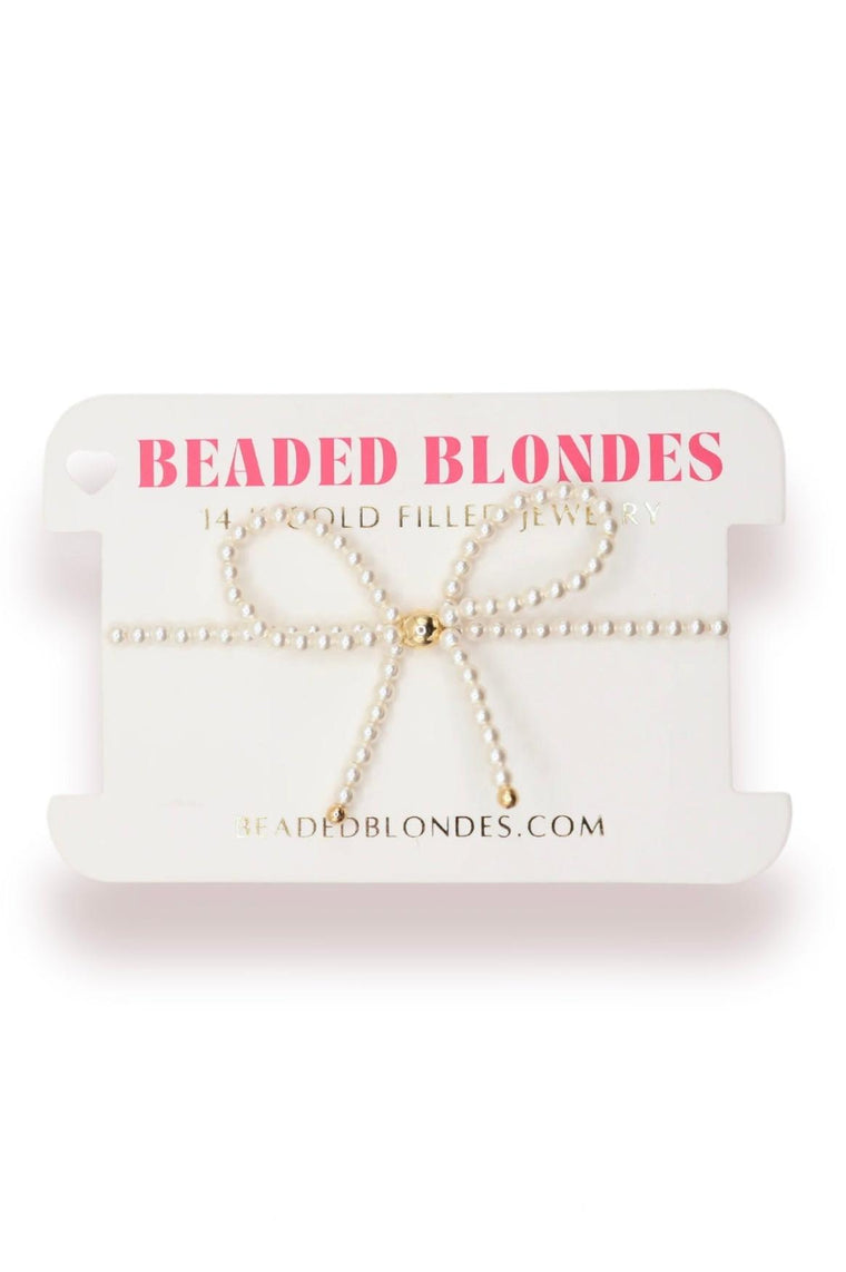 Pearl Bow Bead Bracelet