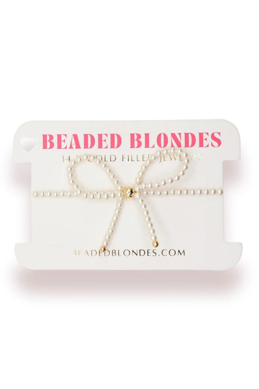 Pearl Bow Bead Bracelet