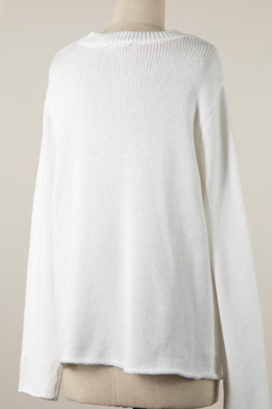 Merry Sweater White/Red