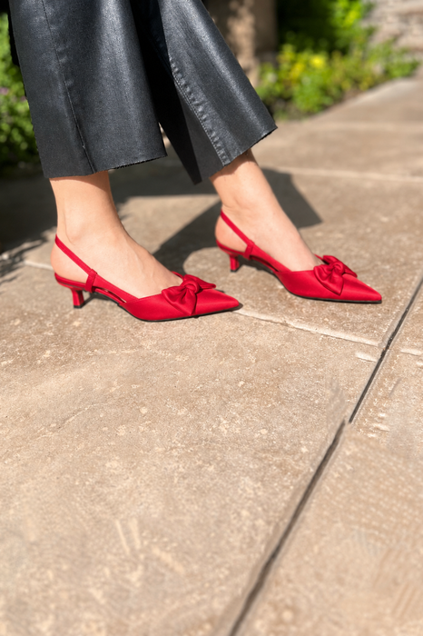 Holiday Bow Kitten Heel