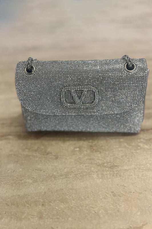 Gala Goddess Sparkle V Bag Silver