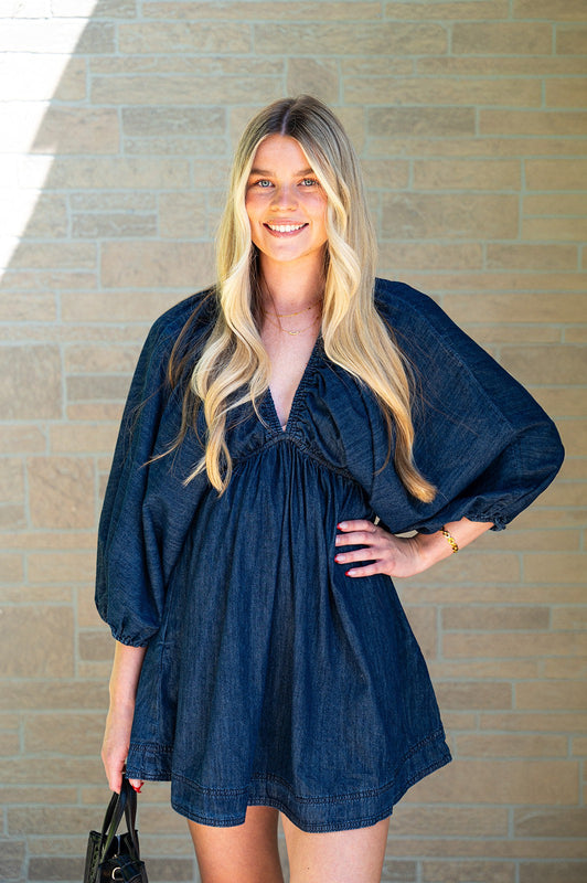 Daisy Denim Dress Dark Wash Sunshine Girls Boutique Daisy Denim Dress Dark Wash Sunshine Girls Boutique