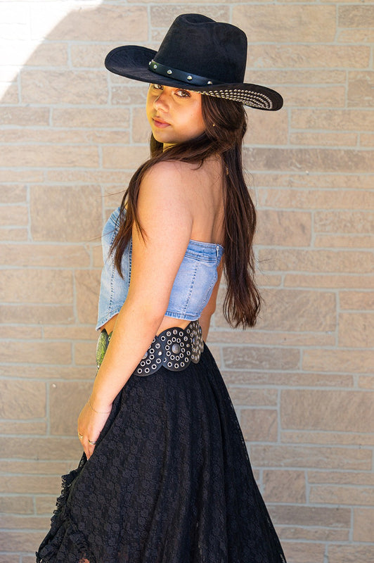 Rodeo Lace Skirt Black