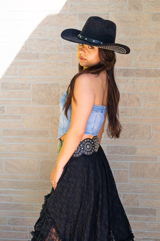 Rodeo Lace Skirt Black