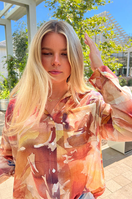 Lovers Floral Watercolor Blouse