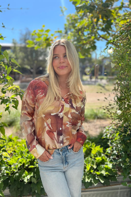 Lovers Floral Watercolor Blouse