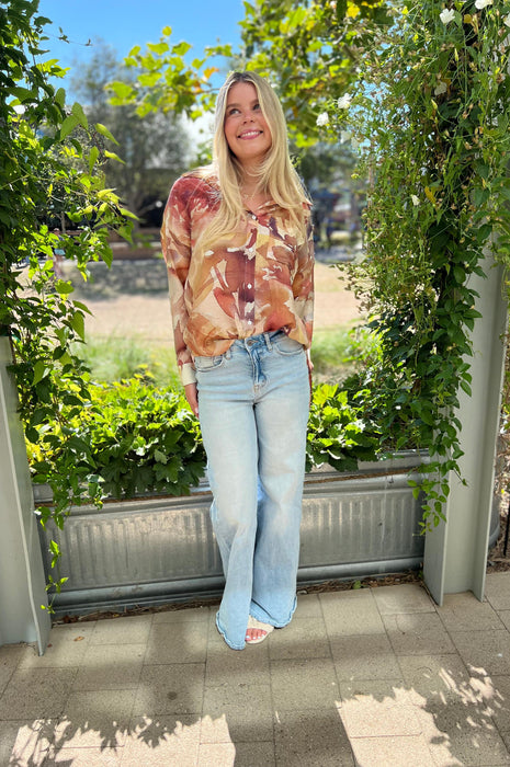 Lovers Floral Watercolor Blouse