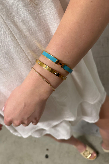 H Cuff Bracelet Turquoise