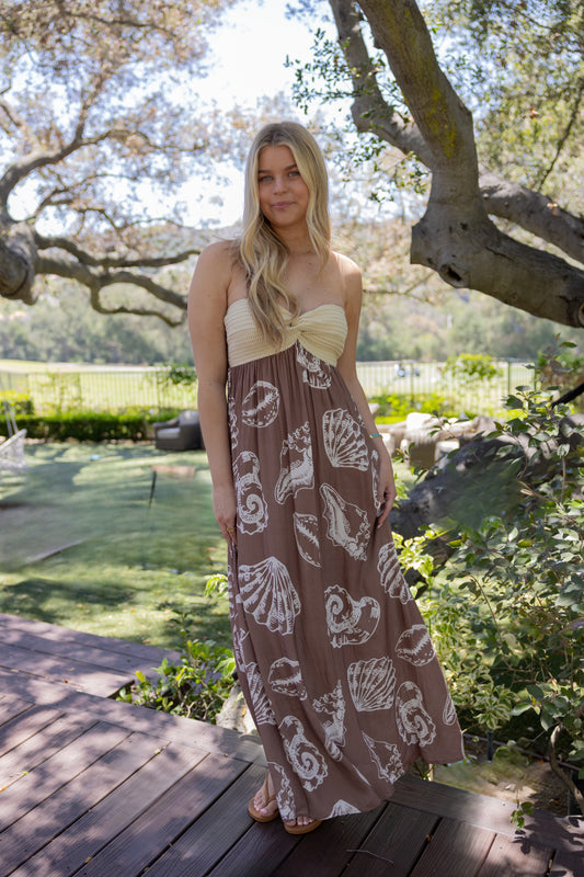 Surf Gypsy Raffia Shell Dress