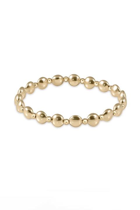Honesty Gold Grateful 6mm Bead Bracelet