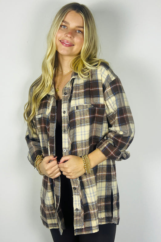 Fireside Brown Plaid Shirt