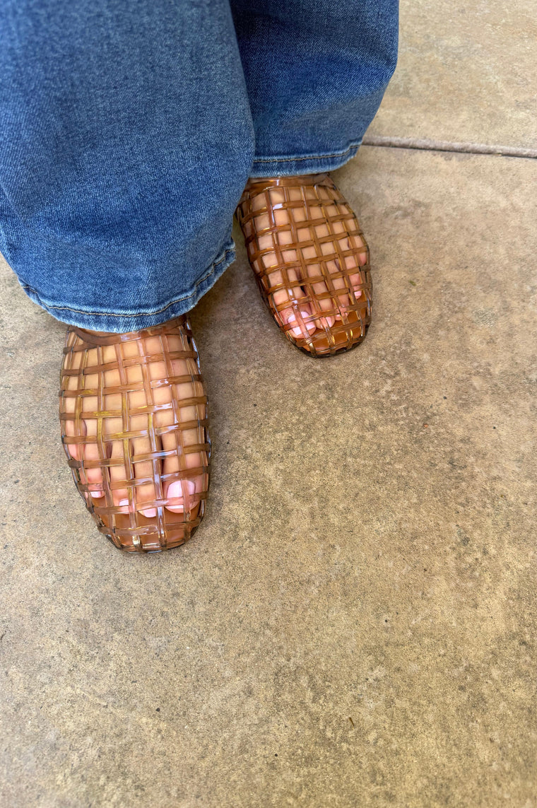 Jelly Mesh Mule Brown
